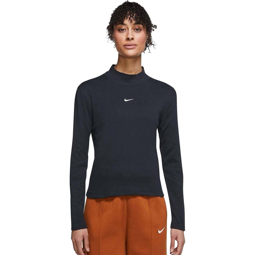 NWT! Nike Essential Mock Neck Long Sleeve Top in Black X-Large